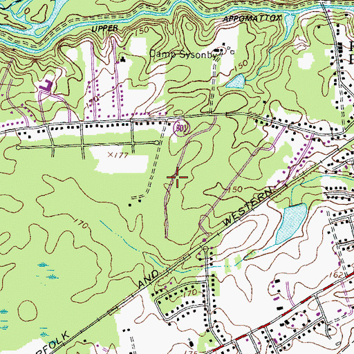 Topographic Map of Sysonby Ridge, VA