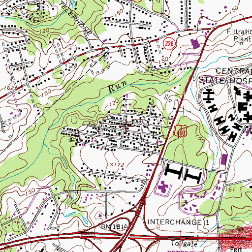 Topographic Map of West Petersburg, VA