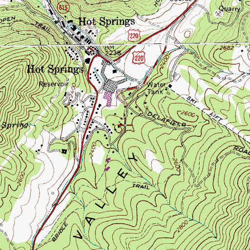 Topographic Map of Sacred Heart Catholic Church, VA