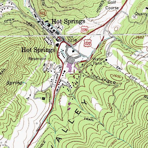 Topographic Map of The Pillars, VA