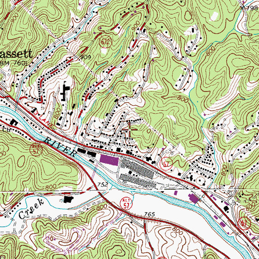 Topographic Map of Holiness Church (historical), VA