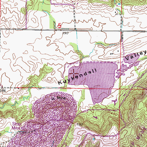 Topographic Map of Eagle Number 1 Fresh Water Lake Dam, IL