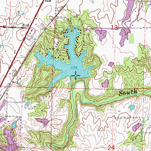 Topographic Map of Marion Country Club Dam, IL