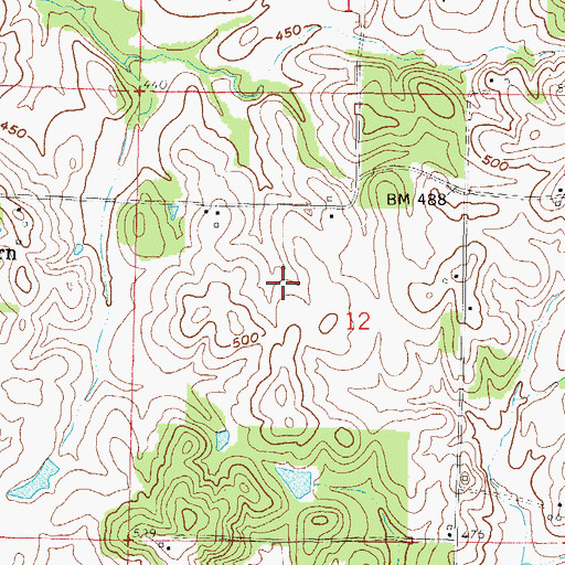 Topographic Map of Humm Lake, IL