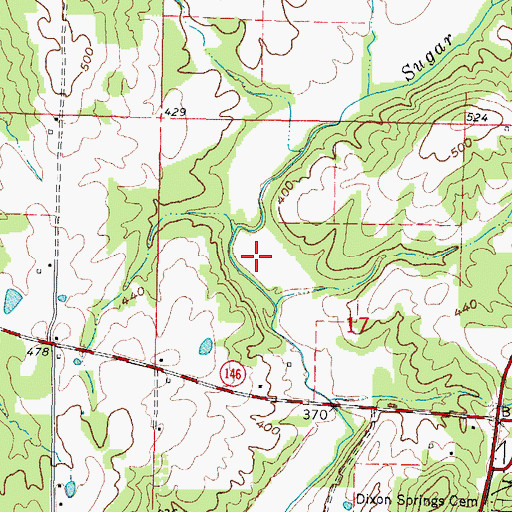 Topographic Map of Bay Creek Structure Number 8 Dam, IL