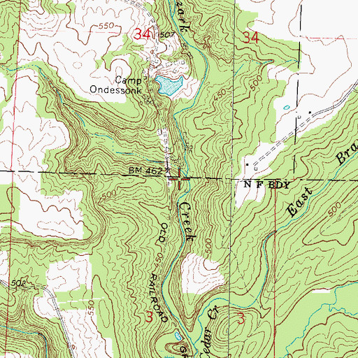 Topographic Map of Lake Echon, IL