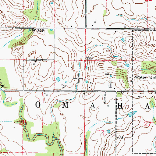 Topographic Map of Omaha City Reservoir, IL