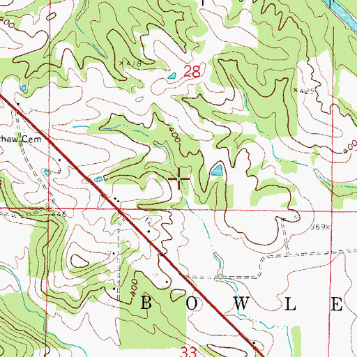 Topographic Map of Schneider Pond, IL