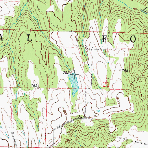 Topographic Map of Barger Lake Dam, IL