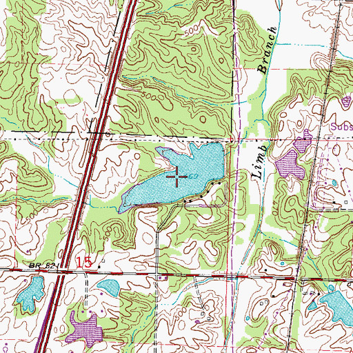 Topographic Map of Teal Lake, IL