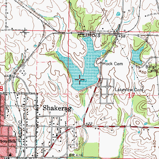 Topographic Map of Sweet Lake, IL