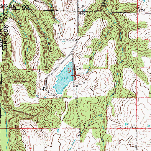 Topographic Map of Lake Como Dam, IL