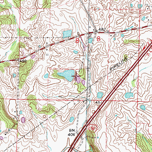 Topographic Map of Illinois No Name Number 81 Dam, IL