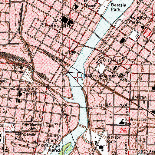 Topographic Map of Rock River, IL