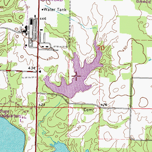 Topographic Map of Pond 17, IL