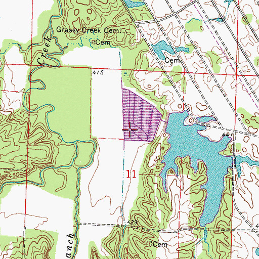Topographic Map of Pond 38 Dam, IL