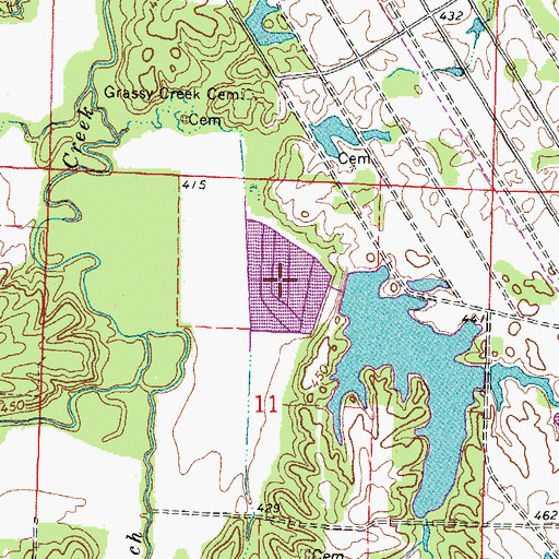 Topographic Map of Pond 38, IL
