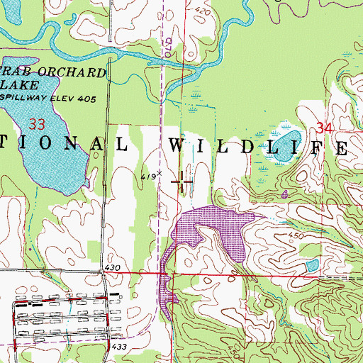 Topographic Map of Pond 60 Dam, IL
