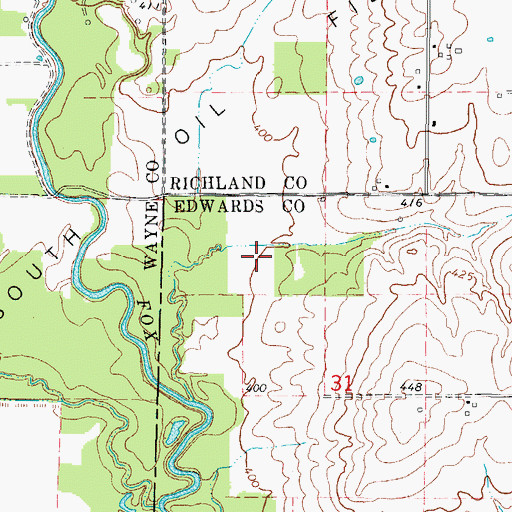 Topographic Map of C B and Q Railroad Reservoir Dam, IL