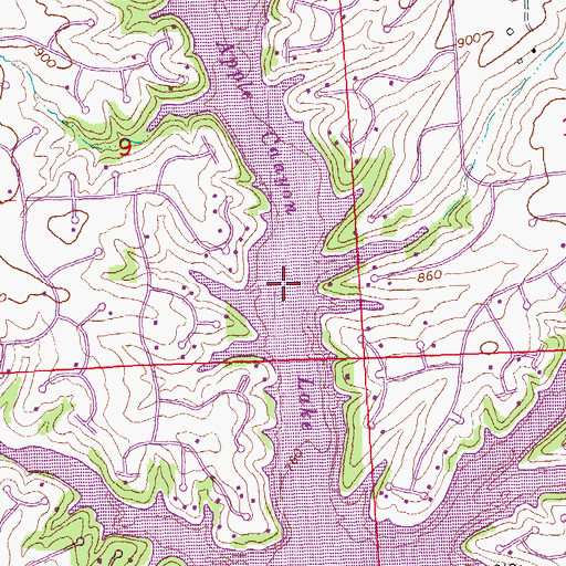 Topographic Map of Apple Canyon Lake Dam, IL