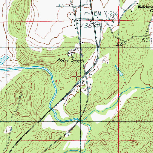 Topographic Map of Chico, AL