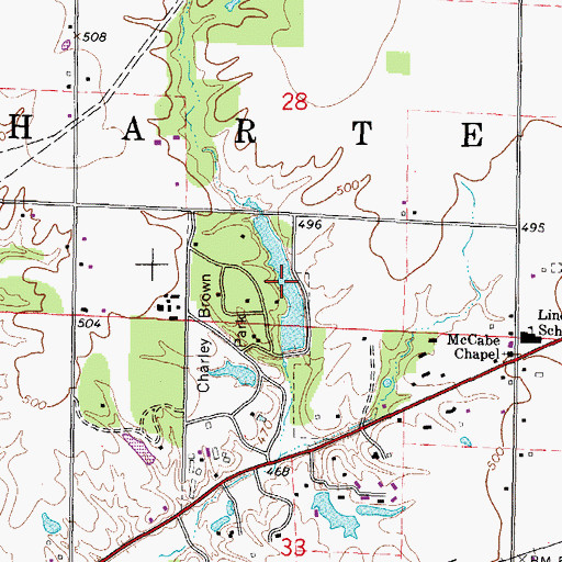 Topographic Map of Charley Brown Park Lake, IL