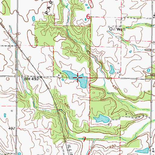 Topographic Map of Harrison Lake, IL