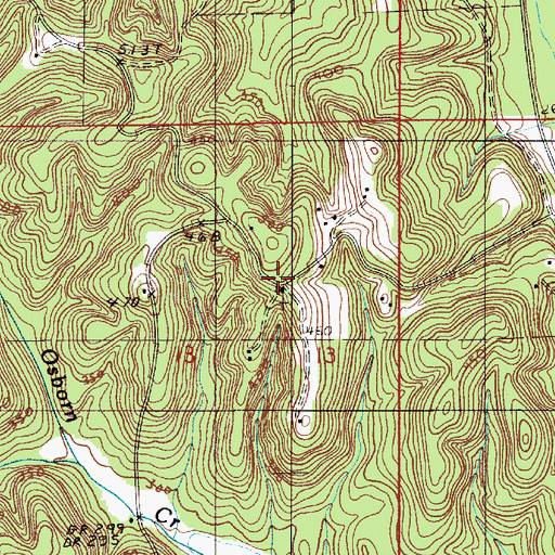 Topographic Map of Mount Pisgah Church, AL