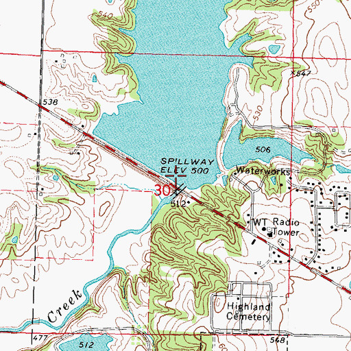 Topographic Map of Silver Lake, IL