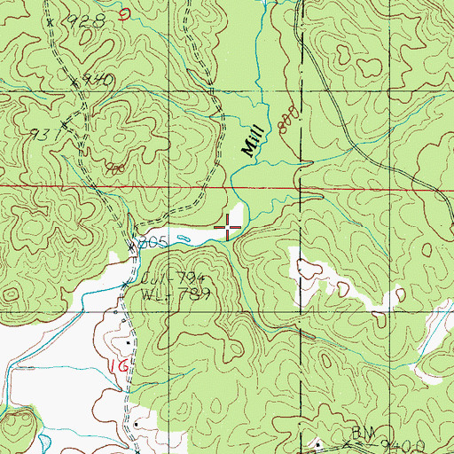 Topographic Map of Shoal Creek, AL