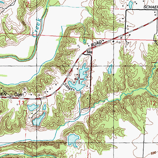 Topographic Map of Vesper Lake, IL