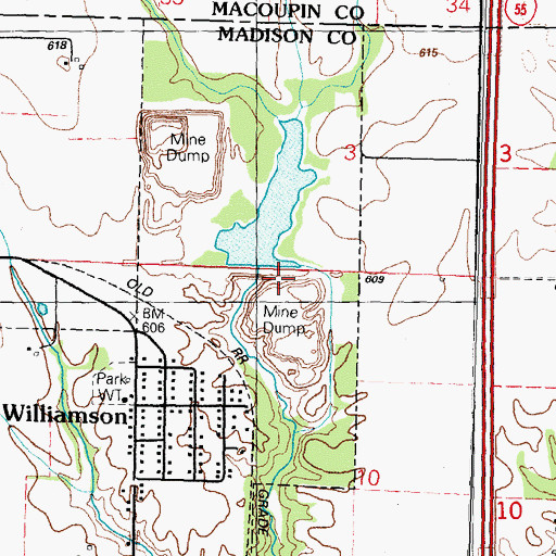 Topographic Map of Williamson Dam, IL