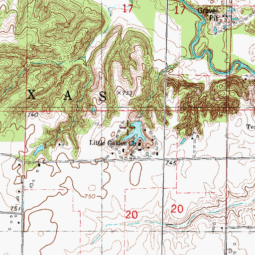 Topographic Map of Little Galilee Lake Dam, IL