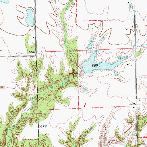 Topographic Map of CBS Gun Club Lake Dam, IL