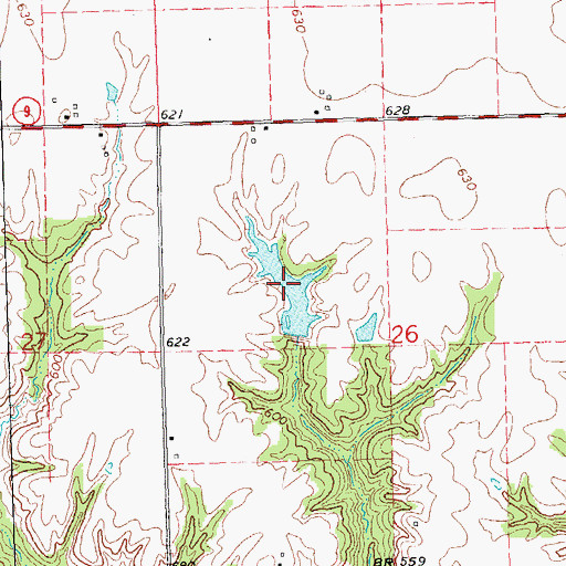 Topographic Map of Sweeneys Pond, IL