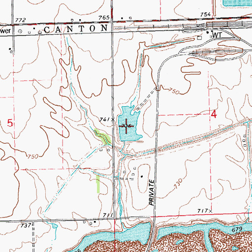 Topographic Map of Wolf Pond, IL
