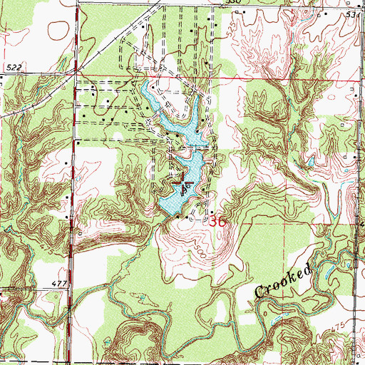 Topographic Map of Kings Lake, IL