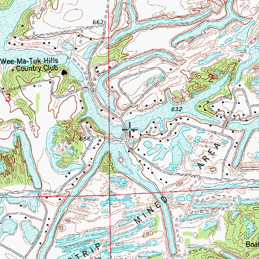 Topographic Map of Woods Lake Dam, IL