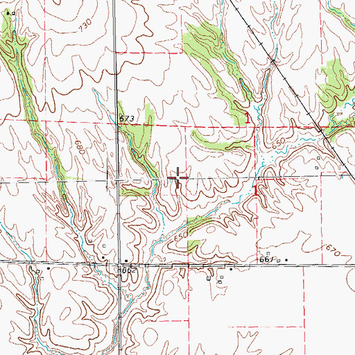 Topographic Map of La Harpe Reservoir, IL
