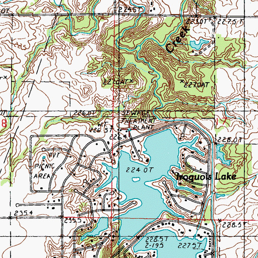 Topographic Map of Bayles Lake, IL