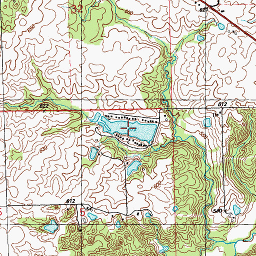 Topographic Map of Lake Ronnie, IL