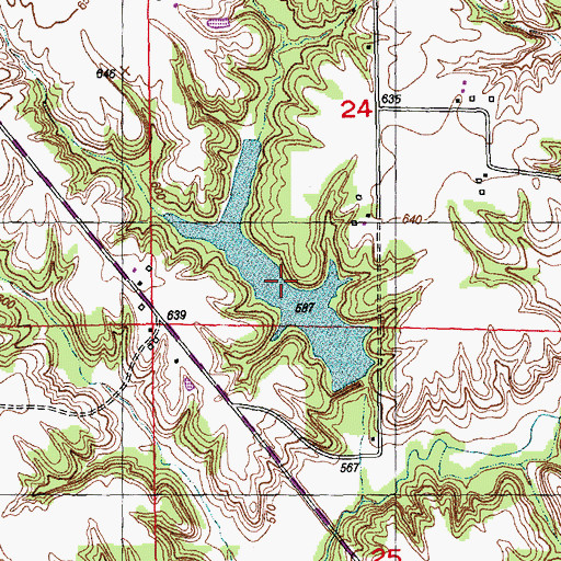 Topographic Map of Vermont New Lake, IL