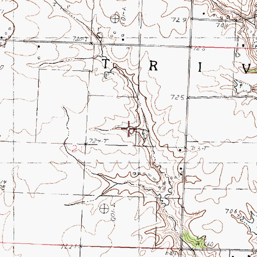 Topographic Map of Lake Bloomington, IL