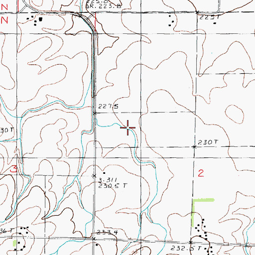 Topographic Map of Hifer Lake Dam, IL