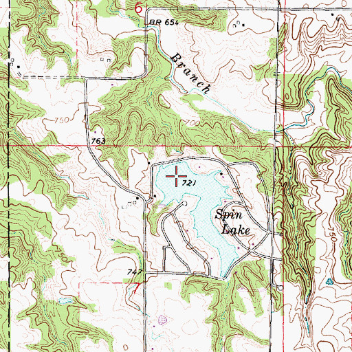 Topographic Map of Spin Lake Dam, IL