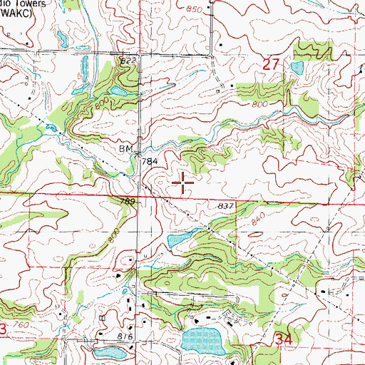 Topographic Map of Brian Lake Dam, IL
