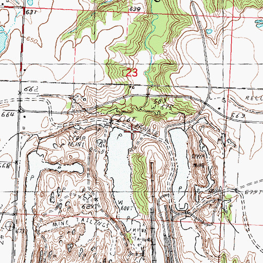 Topographic Map of Fresh Water Lake Dam, IL