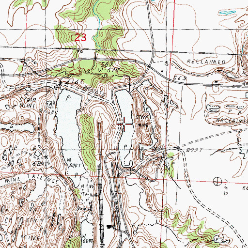 Topographic Map of Slurry Lake Number 1, IL