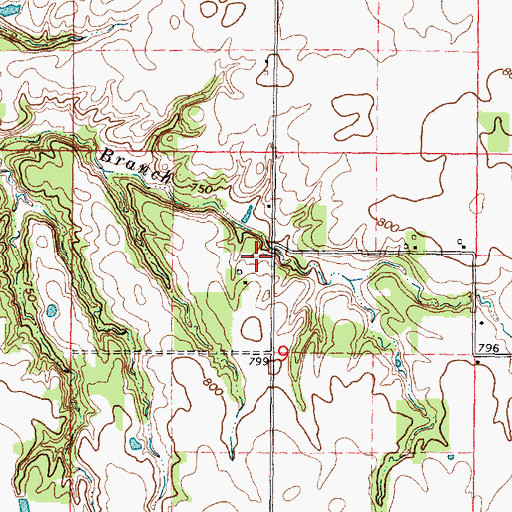 Topographic Map of Sears Lake, IL