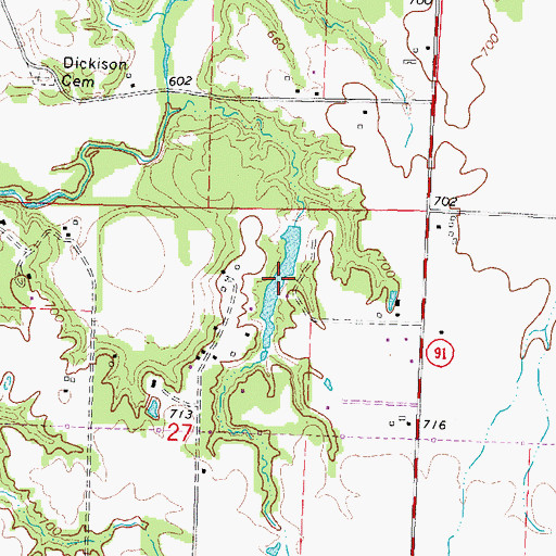 Topographic Map of Radnor Rod and Gun Club Lake, IL